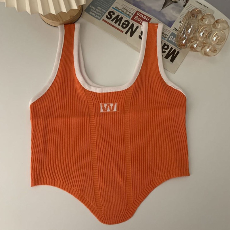 Áo Crop Top Dệt Kim Sát Nách Phong Cách Thể Thao Thời Trang Quyến Rũ Cho Nữ