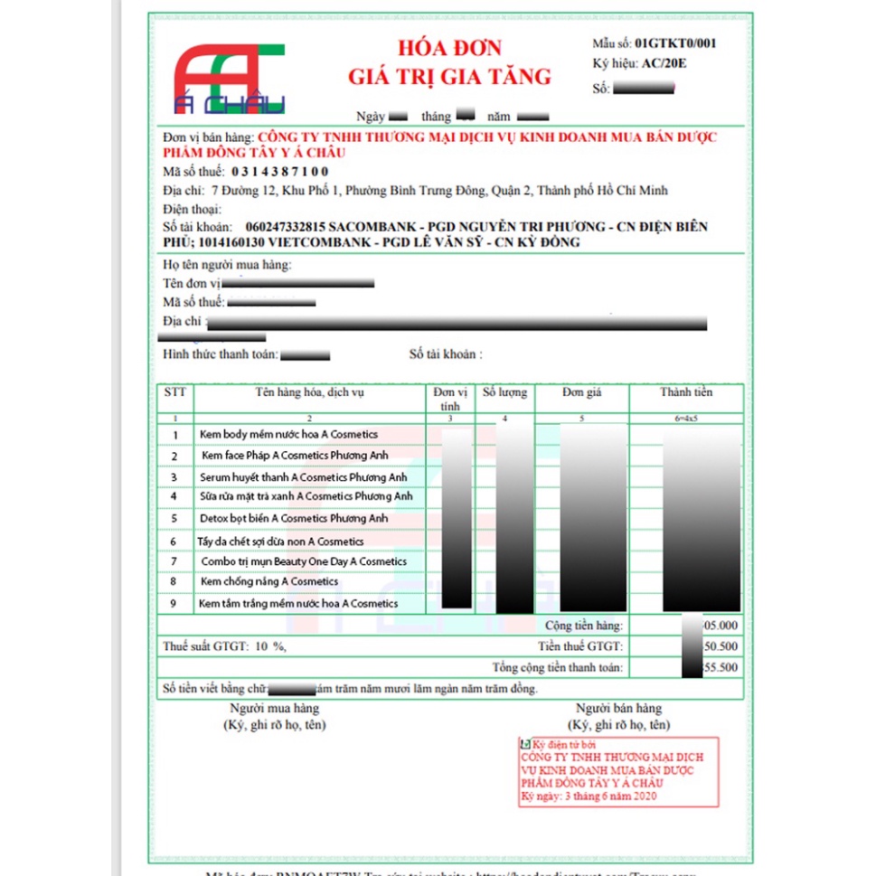 Kem face pháp chữ A và Serum huyết thanh A cosmetics, chống nắng A cosmetics, chính hãng Mỹ Phẩm Phương Anh