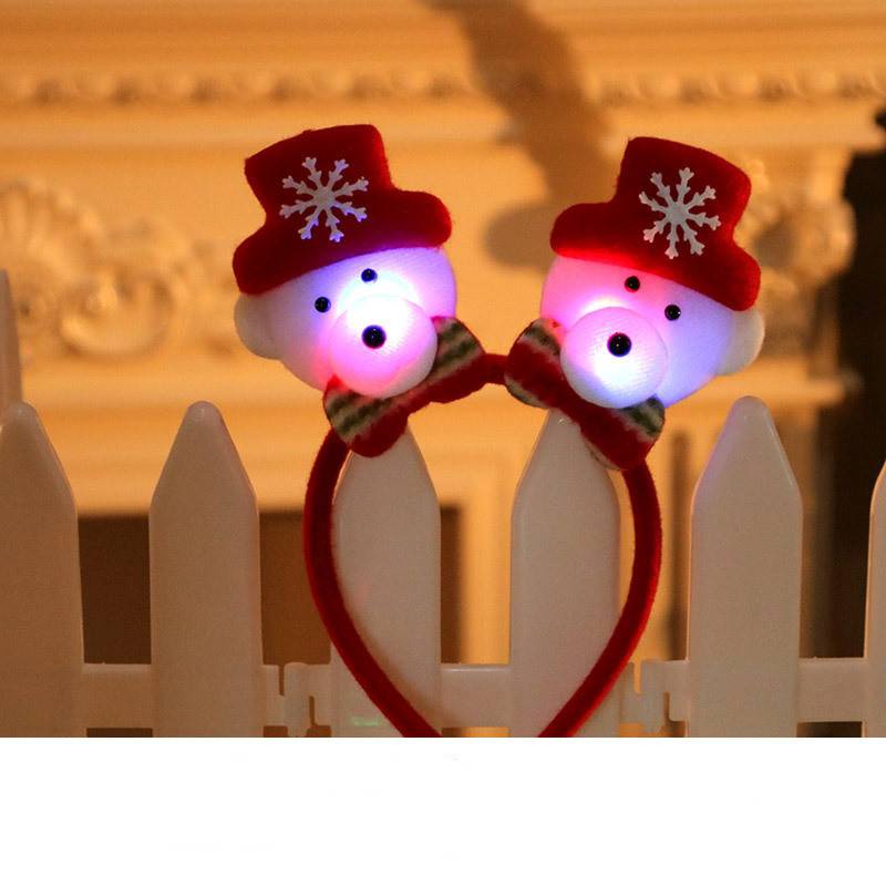 Oio Băng Đô Cài Tóc Hình Sừng Hươu / Ông Già Noel Phát Sáng Trong Đêm Giáng Sinh