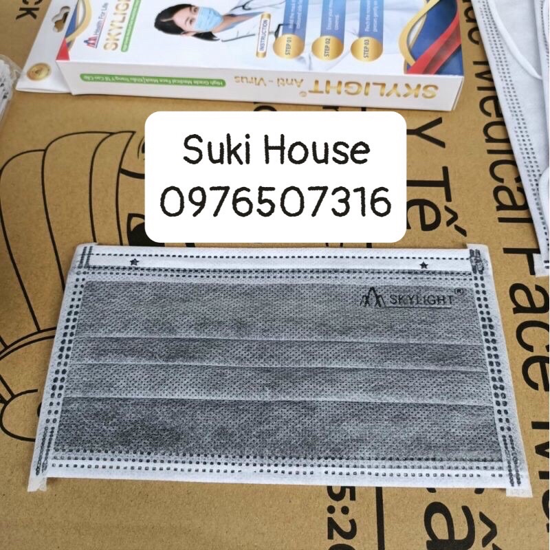 Khẩu trang y tế 4 lớp giấy kháng khuẩn gói 10 cái Skylight, hàng Việt Nam chất lượng cao, giá bình ổn | BigBuy360 - bigbuy360.vn