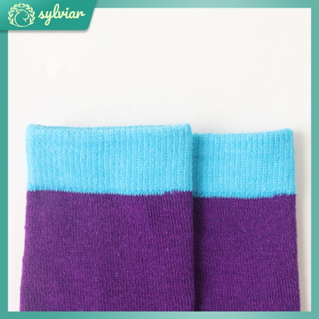 1 Đôi Vớ Cotton Màu Sắc Cầu Vồng Phù Hợp Cho Bé Trai Và Bé Gái