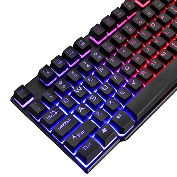 Bàn phím game giả cơ R8 1822 có đèn led 7 màu + Tặng Lót Chuột Logitech