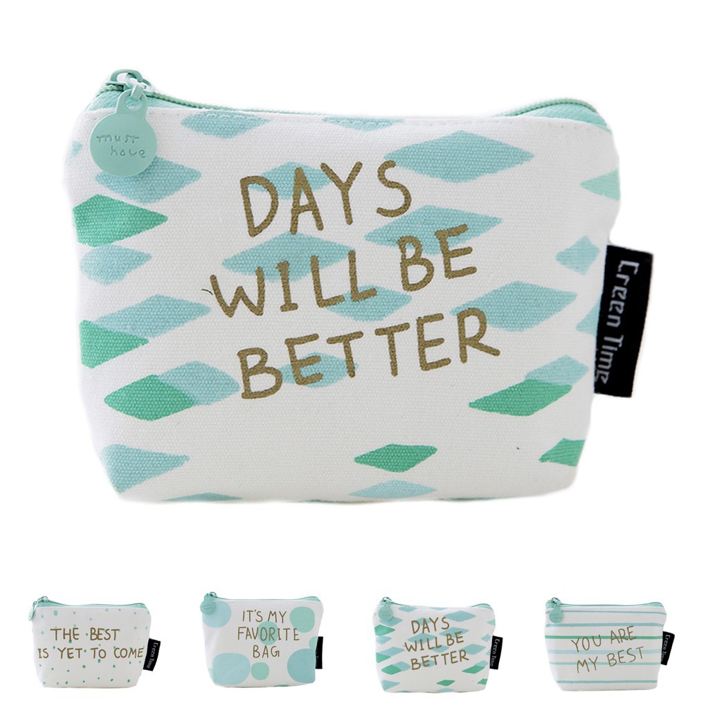 Ví đựng tiền xu khóa kéo dễ thương