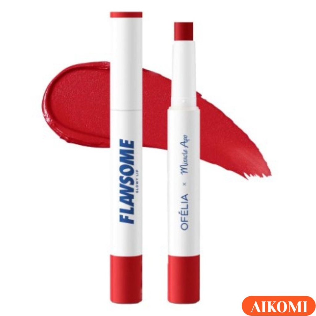 Son Môi Flansome - Đỏ cherry Cherry On Top Giữ Màu Lâu Trôi Suốt Nhiều Giờ Vẫn Giữ Độ Dưỡng Ẩm Cho Môi - Hàng chính hãng