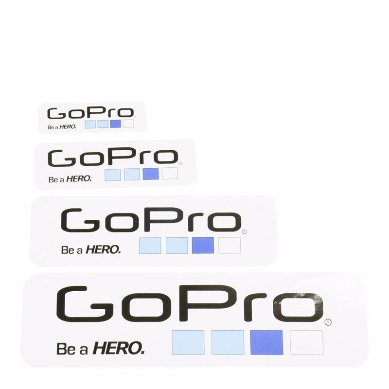 Bộ 6 Miếng dán Logo Gopro đẹp mắt, miếng dán camera hành trình logo gopro, phụ kiện camera hành trình