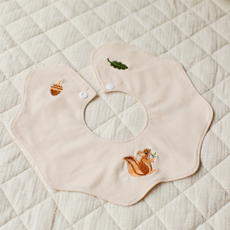 Yếm Ăn cotton Có Thể Xoay 360 Độ Phong Cách Hàn Quốc Dành Cho Bé