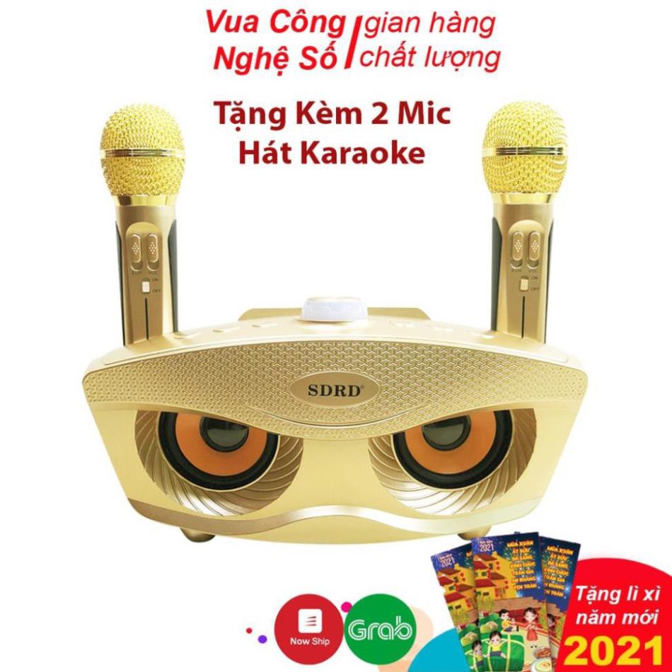 $ [Mã ELMS4 giảm 7% đơn 500K] Loa bluetooth karaoke Sd-306 tặng kèm 2 micro hát karaoke không dây, bass đập siêu hay $