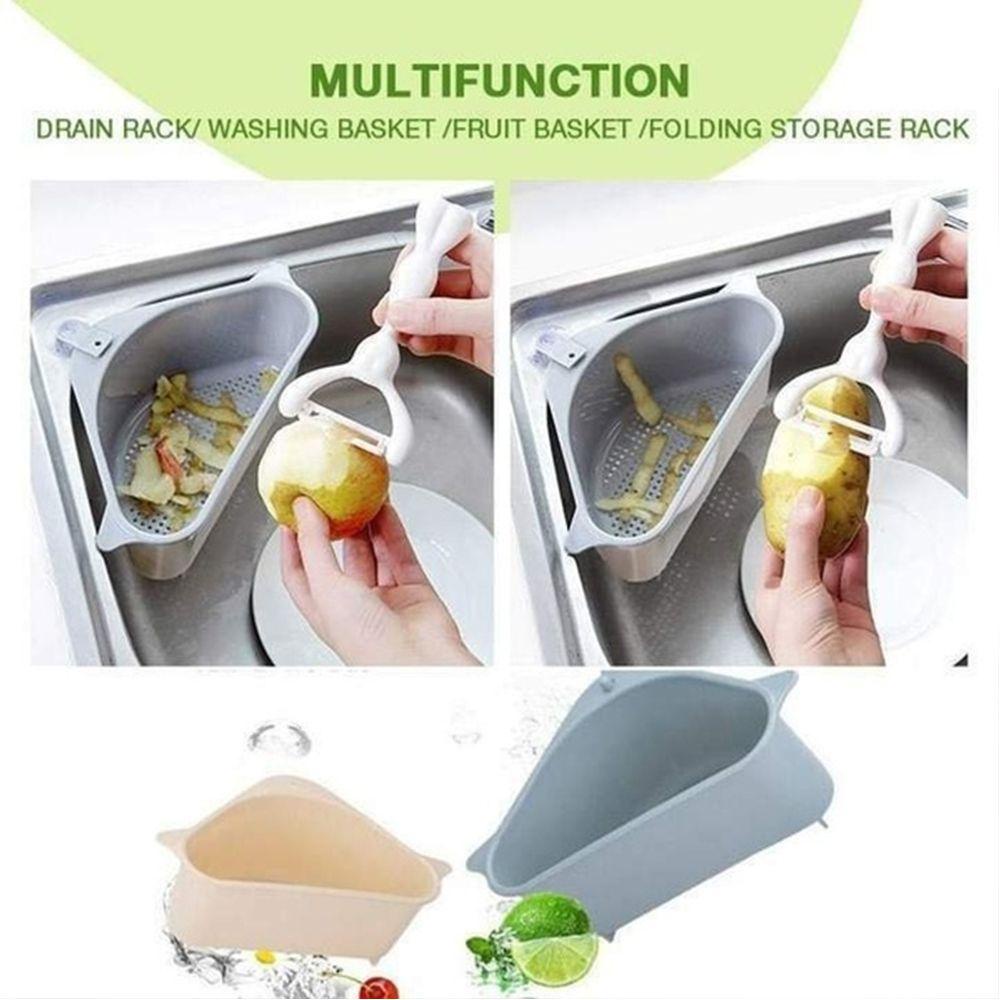 Giá Đựng Mút Xốp Rửa Chén Đa Năng Có Giác Hút Gắn Bồn Rửa Nhà Bếp