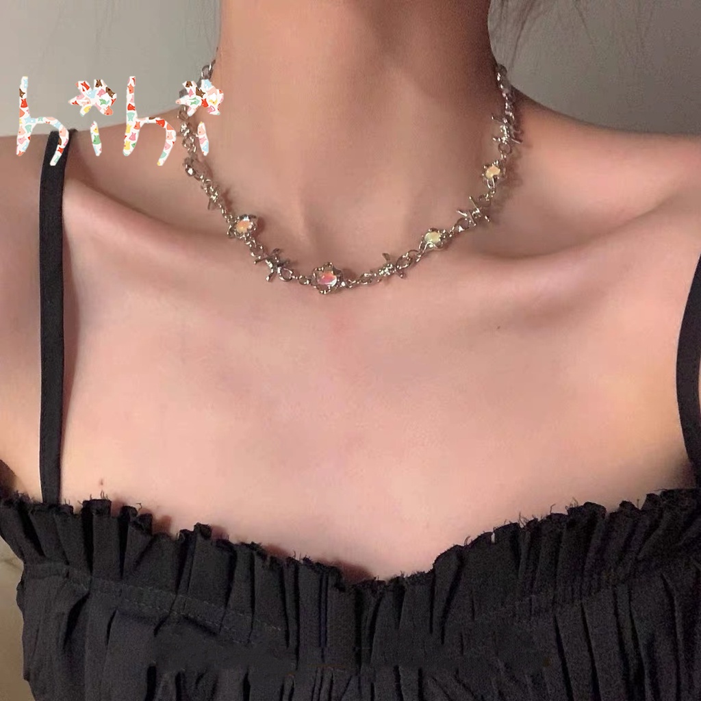 Vòng cổ Mặt Đá Mặt Trăng Hợp Kim Thời Trang Cho Nữ