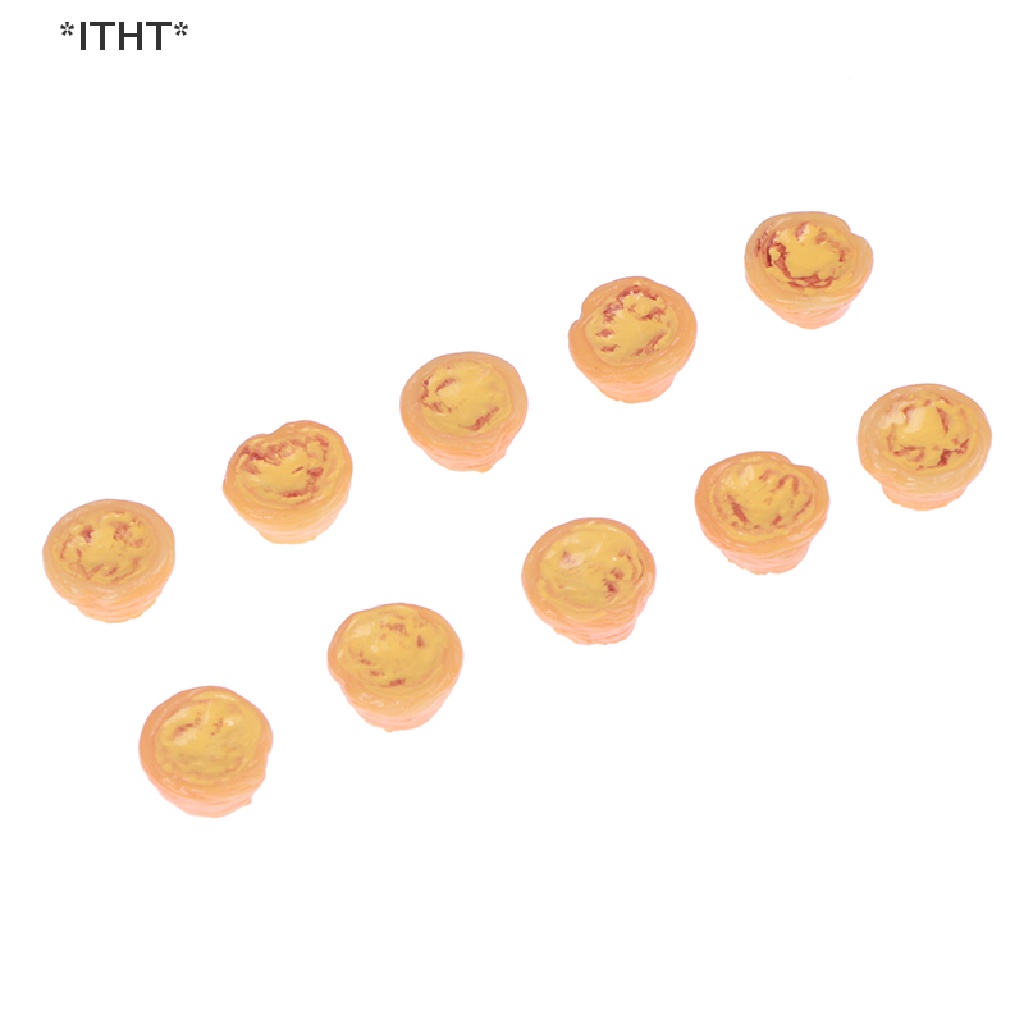 Bộ 10 Mô Hình Bánh Trứng Mini Bằng Nhựa Resin Trang Trí Điện Thoại