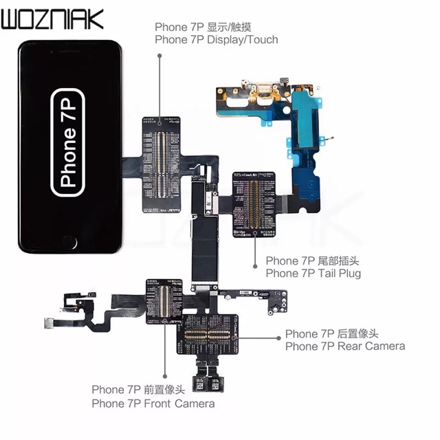 Cáp Quanli test socket iphone 6 6p 6s 6sp 7 7p 8 8p X