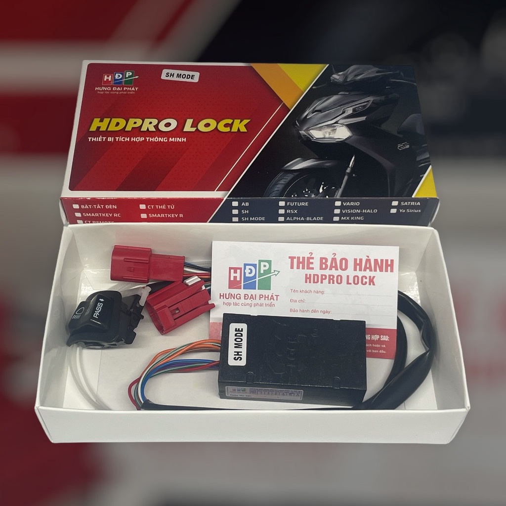 Bộ mạch tắt đèn xe SH Mode 2021 2022 2023 - Chính hãng HDPRO LOCK - BH 2 năm