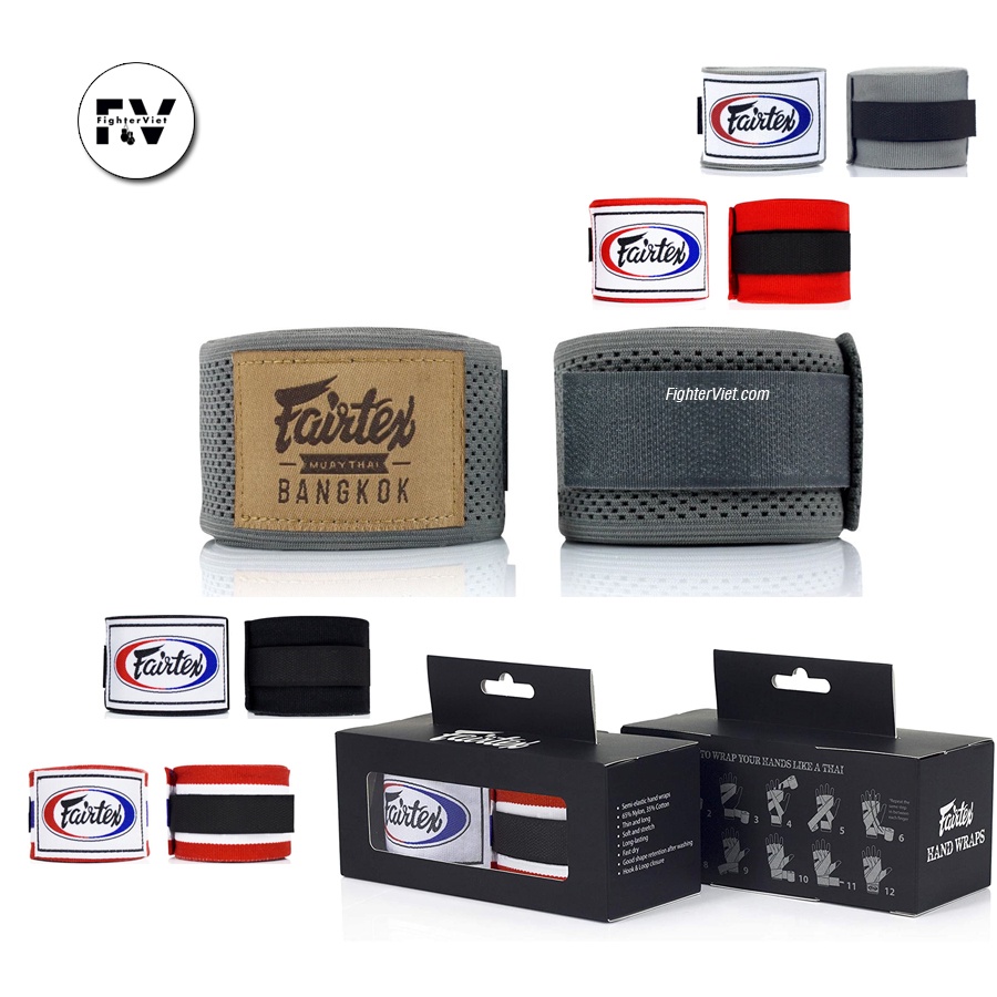 Băng Đa Quấn Tay Handwraps Fairtex Quấn Tay Boxing 4.5m Cao Cấp Kèm Hộp