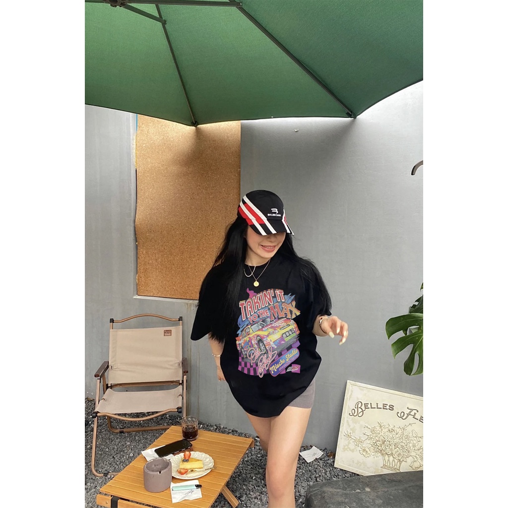 Áo thun wash nữ form rộng đẹp tay lỡ kiểu hàn quốc, áo phông wash form rộng unisex vải cotton AT214 Miucho in hoạ tiết | BigBuy360 - bigbuy360.vn