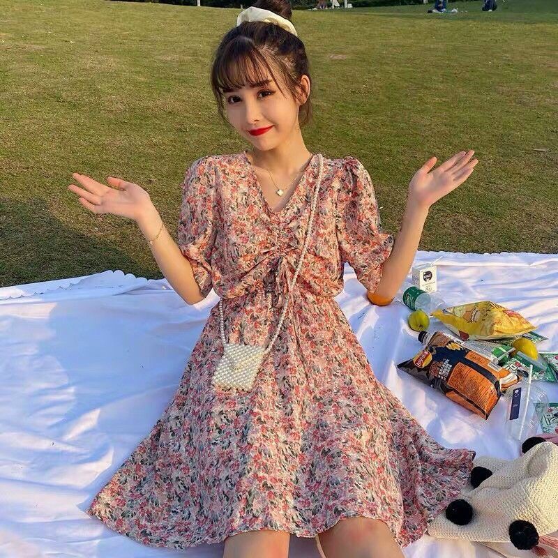 [Mã WAMT1505 giảm 10K đơn 0K] 🛑SALE GIÁ RẺ🛑Đầm Hoa Nhí Rút Ngực Form Xoè Chất Lụa Hoa Đẹp Mê Ly | BigBuy360 - bigbuy360.vn