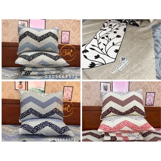 Ga giường coton 100% 4 món không kèm mền.