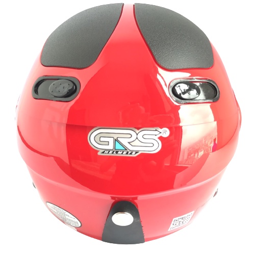 Mũ bảo hiểm 1/2 đầu có kính cao cấp  GRS A102K - Đỏ line đen - Vòng đầu 54-57cm - Bảo hành 12 tháng