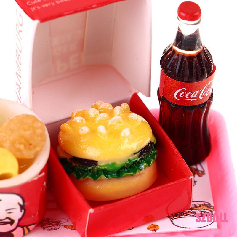 Mô Hình Xô Đựng Khoai Tây Chiên Hamburger Mini Bo11 DOM Mini Trang Trí Nhà Búp Bê
