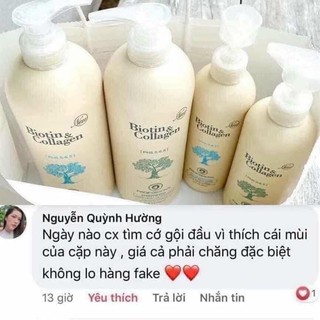 (1000ml x 2 chai) cặp dầu gội xã Biotin Collagen