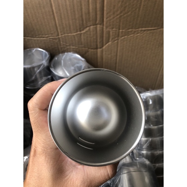 Ly giữ nhiệt inox hàng nhật bãi, loại ly lùn 10cm, không nắp