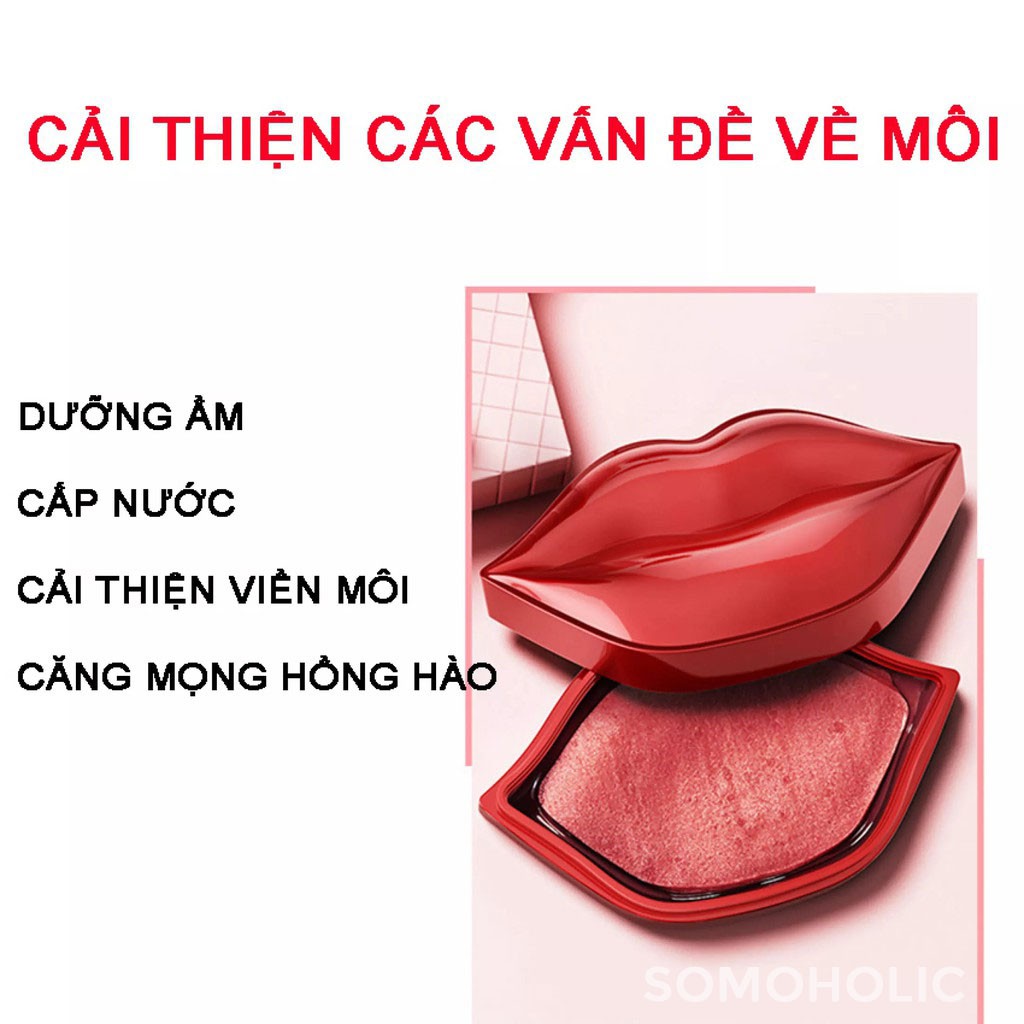 Mặt Nạ Môi Dưỡng Ẩm Giảm Thâm Bổ sung Collagen Hộp 20 Miếng VenZen Bioaqua SOMOHOLIC MSK15