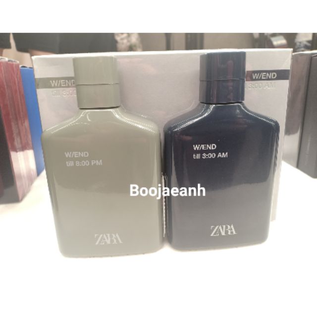 Set 2 chai nước hoa Zara Man W/END TILL 8 P.M và 3 A.M 100ml