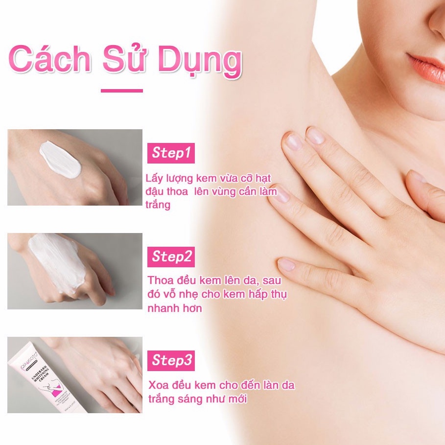 Kem làm trắng da 60g dưỡng trắng body làm hồng nhũ hoa và vùng kín an toàn không có tác dụng phụ