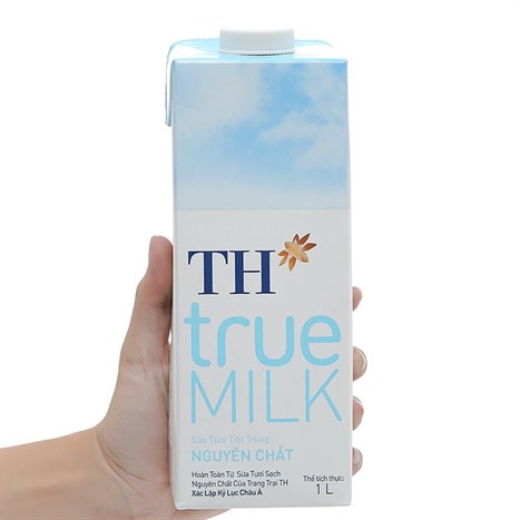 Sữa tươi tiệt trùng nguyên chất không đường TH true MILK hộp 1 lít