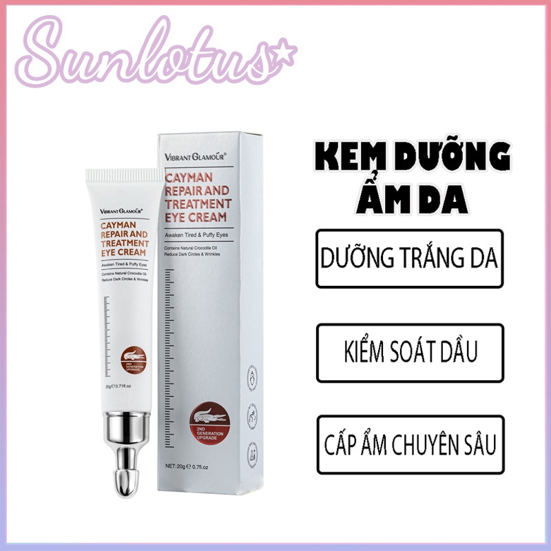 Kem mắt cá sấu VIBRANT GLAMOUR làm mờ quầng thâm/ quầng mắt/ nếp nhăn mắt và dưỡng da quanh vùng mắt 20g