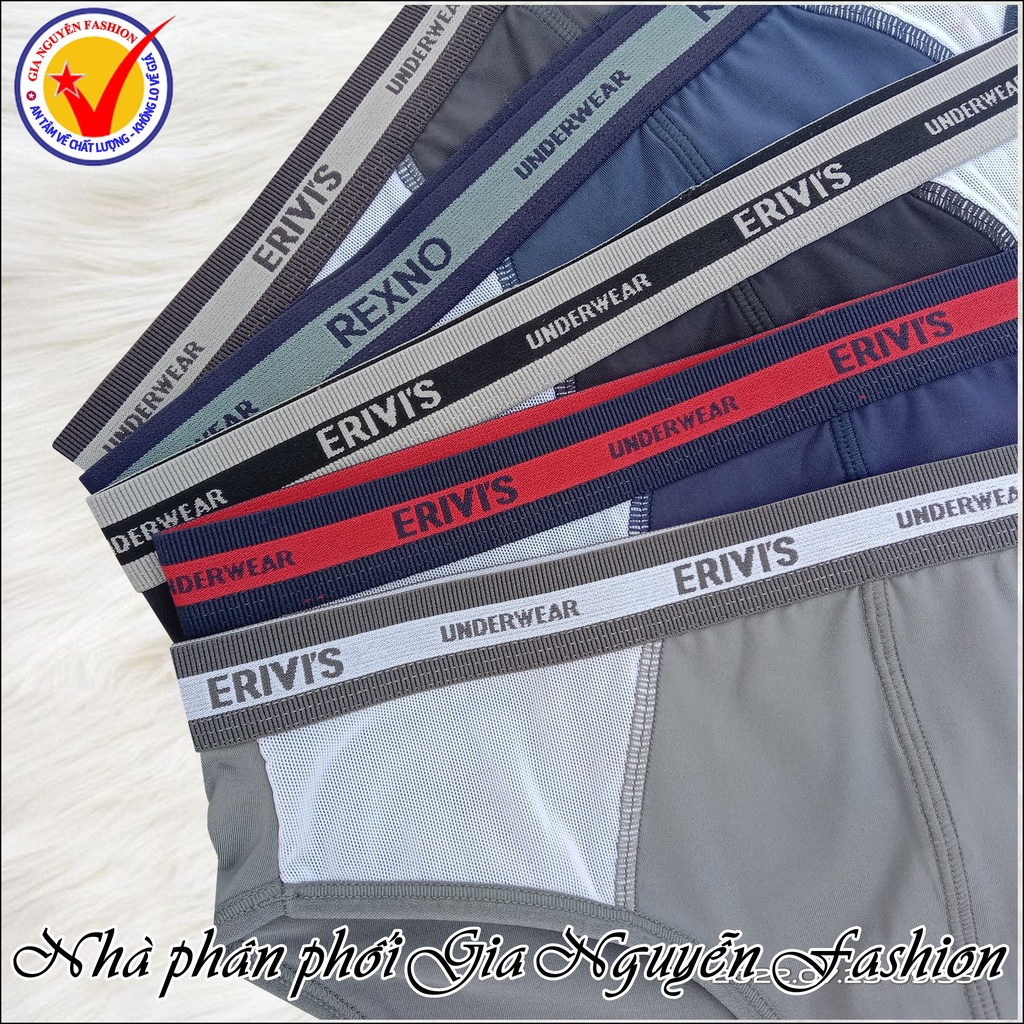 Bán sỉ Combo 8 Quần sịp nam, Quần lót nam Thun lạnh phối lưới - Hàng Việt Nam cao cấp