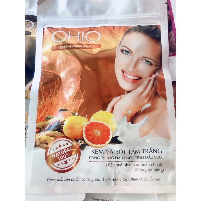 tắm trắng Ohio đông trùng hạ thảo - tinh dầu bưởi 250g