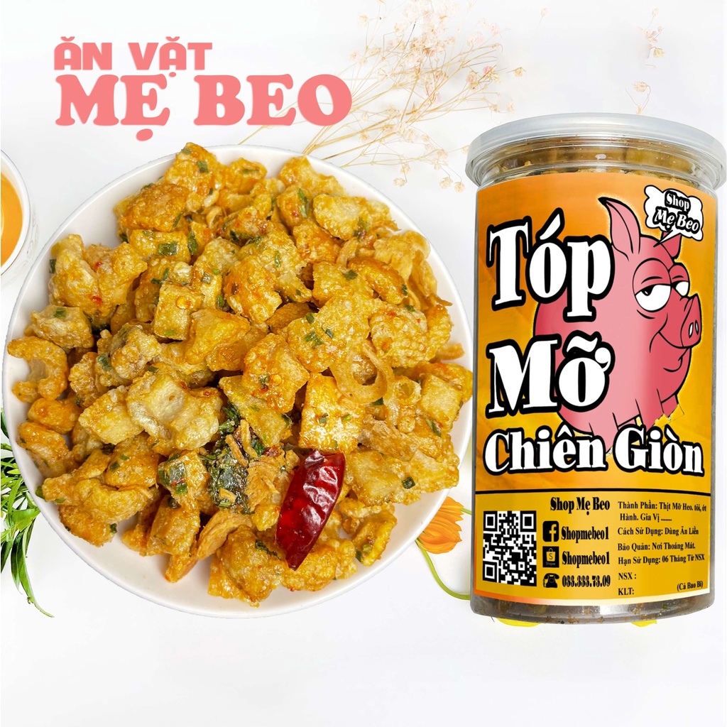 Tóp mỡ chiên giòn 230gr ăn cực ngon