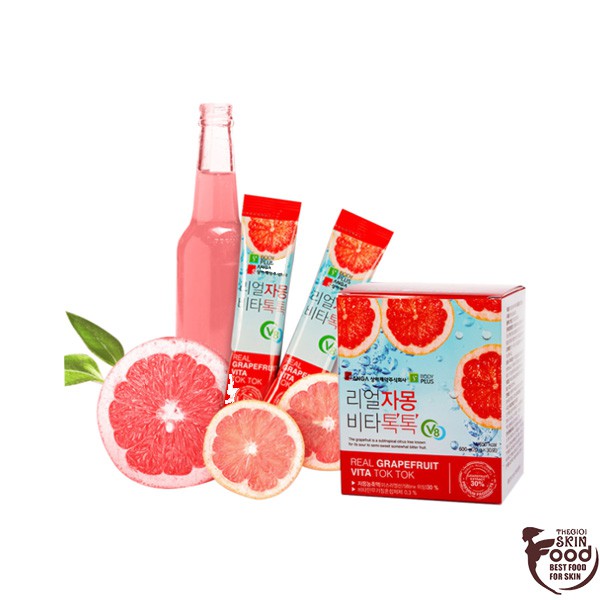 Nước Ép Bưởi Giảm Cân, Đẹp Da Sanga Real Grapefruit Vita Tok Tok 600ml