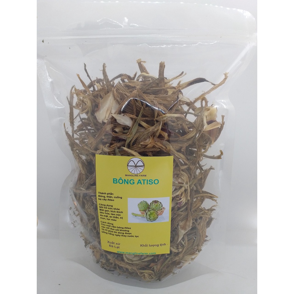 100g Bông atisô khô Mangline Farm Đà Lạt loại 2 gồm bông, thân, rễ