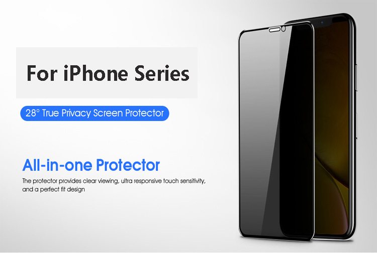 Bảo vệ màn hình Tương thích với iPhone 12 11 Pro XR XS Max XR 6 7 8 Plus 4.7 / 5,8 / 6.1 / 6.5 / 6,7 inch Bảo hiểm đầy đủ Bảo hiểm Kính cường lực chống gián điệp Màng chống trầy xước