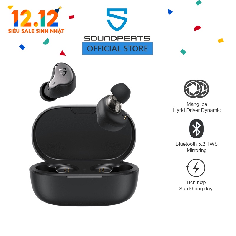 Tai nghe True Wireless SoundPEATS H1 Hyrid Driver Dynamic Bluetooth 5.2