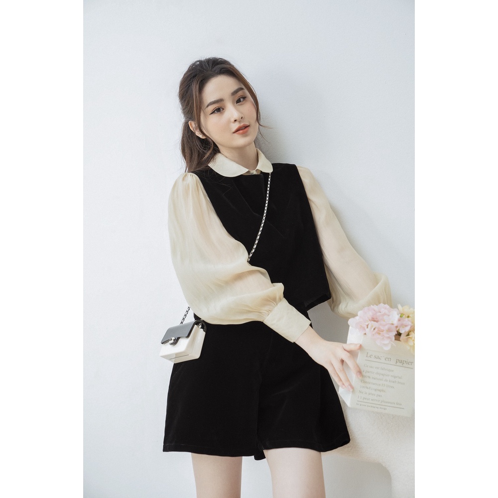 Bộ đồ Sophie nhung cao cấp (Có kèm sơmi) HESTIA đủ size, thiết kế sang trọng SOP01