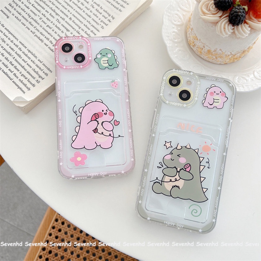 Ốp Điện Thoại Mềm Trong Suốt In Hình Khủng Long Cho iPhone 14 13 12 11 Pro Max X XR Xs Max 8 7 6 6s Plus SE 2020
