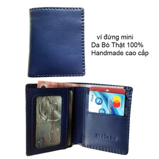 ví đứng mini, ví nam nhỏ DA BÒ THẬT, Giảm GIÁ GỐC