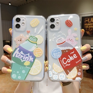 Ốp điện thoại TPU dẻo in hình nước uống mùa hè cho IPHONE13 PRO MAX 13 MINI IPHONE 11 PRO MAX APPLE X XR XSMAX I7 I8 I6 I6S 6PLUS SE2 7PLUS 8PLUS