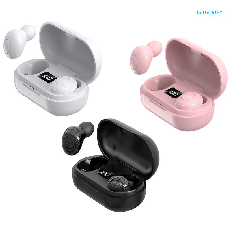 Tai nghe bluetooth không dây BTM có đèn LED màu hồng và trắng đen