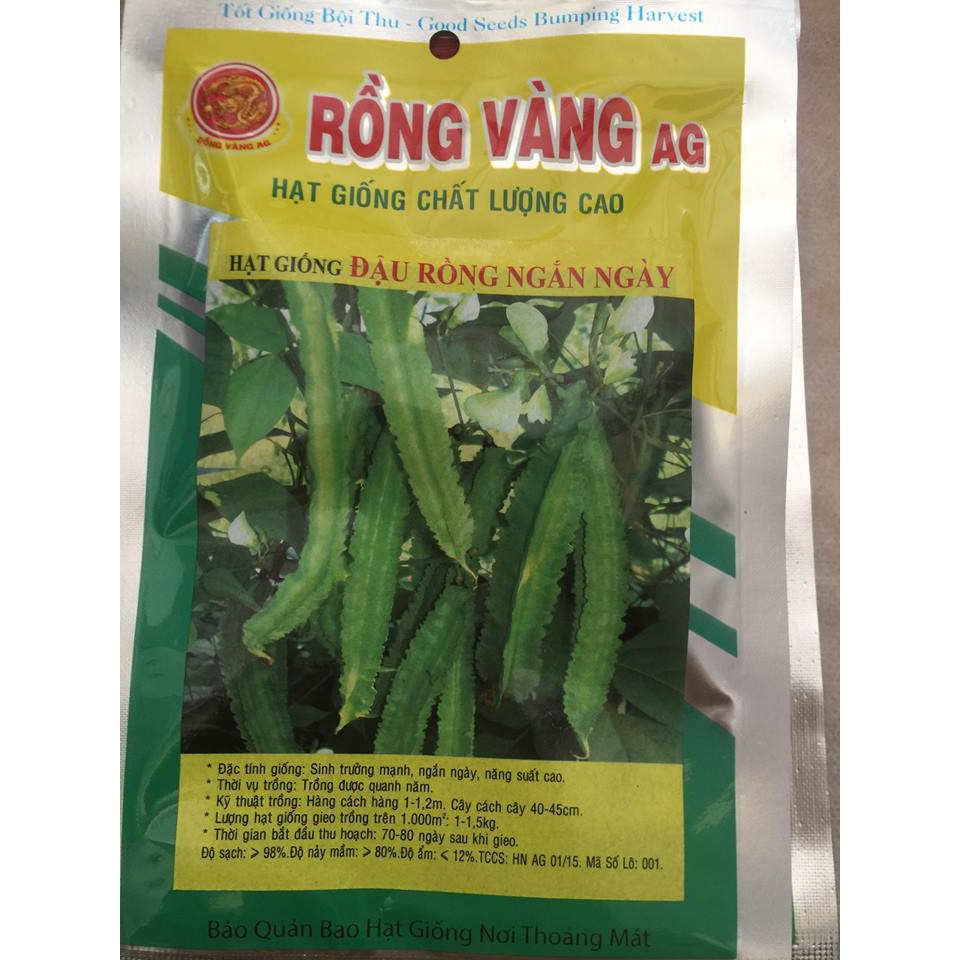 hạt giống đậu rồng gói 20gram
