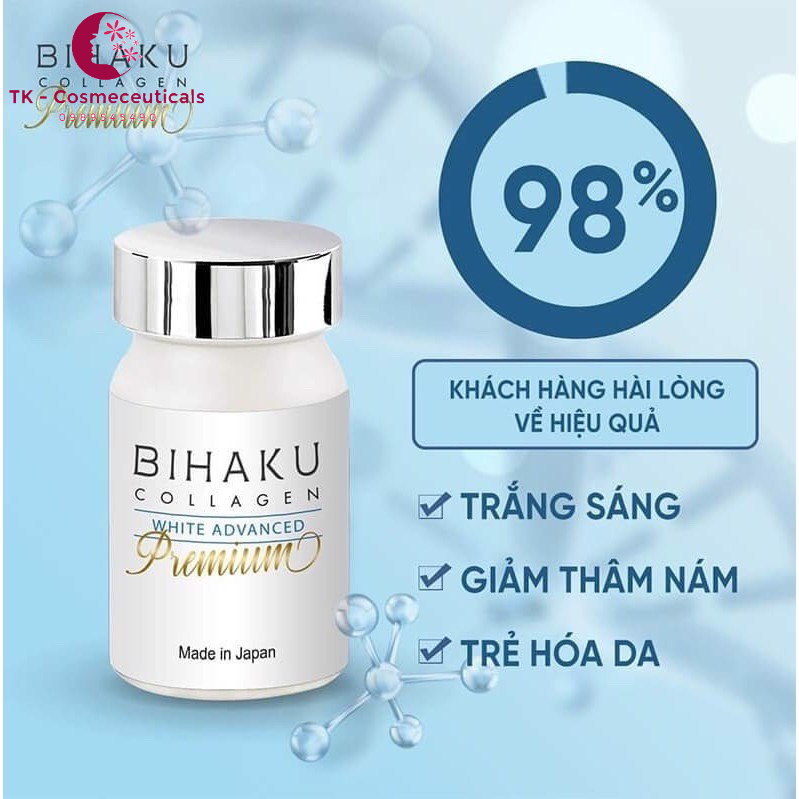 Viên Uống Trắng Da Bihaku Collagen Nhật Bản - 30 Viên