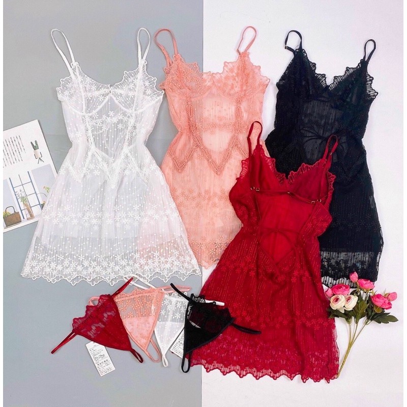 Váy ngủ ren 2 dây sexy hàng cao cấp mã G751