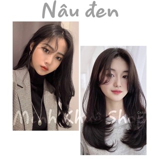 thuốc nhuộm tóc nâu đen +tặng kèm trợ dưỡng