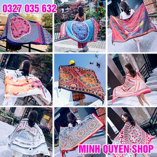 Khăn Choàng Thổ Cẩm Đi Biển Che Nắng - Khăn Du Lịch Mẩu Mới Đa Công Dụng Hot Trend ( 100x180 cm)