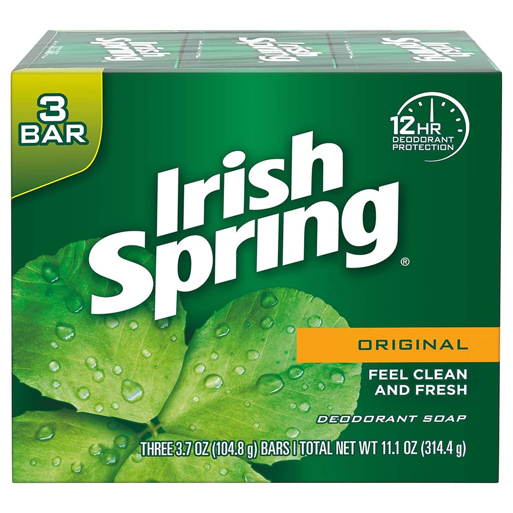 [Hàng USA] XÀ BÔNG CỤC IRISH SPRING 106Gr DIỆT KHUẨN