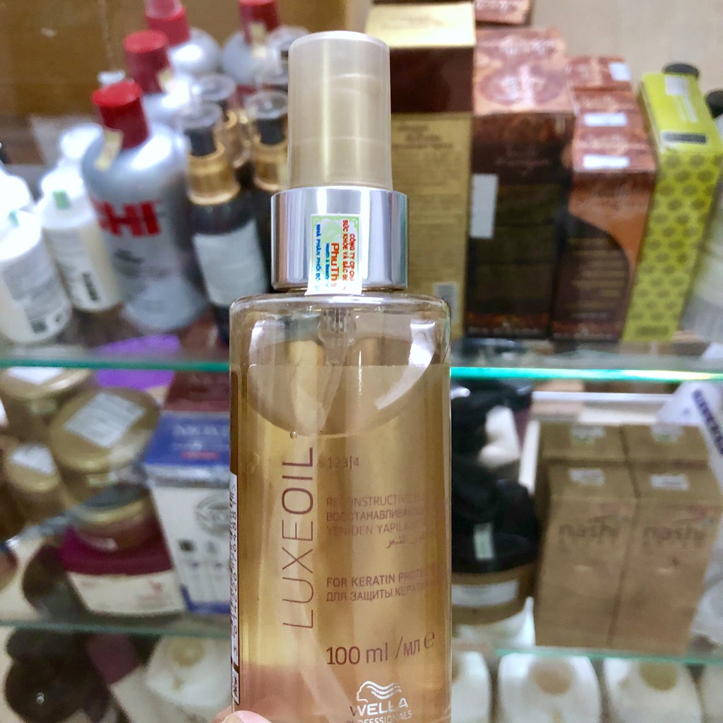 TINH DẦU ARGAN KERATIN SP WELLA LUXE OIL CAO CẤP DƯỠNG TÓC KHÔ HƯ TỔN NẶNG 100ML