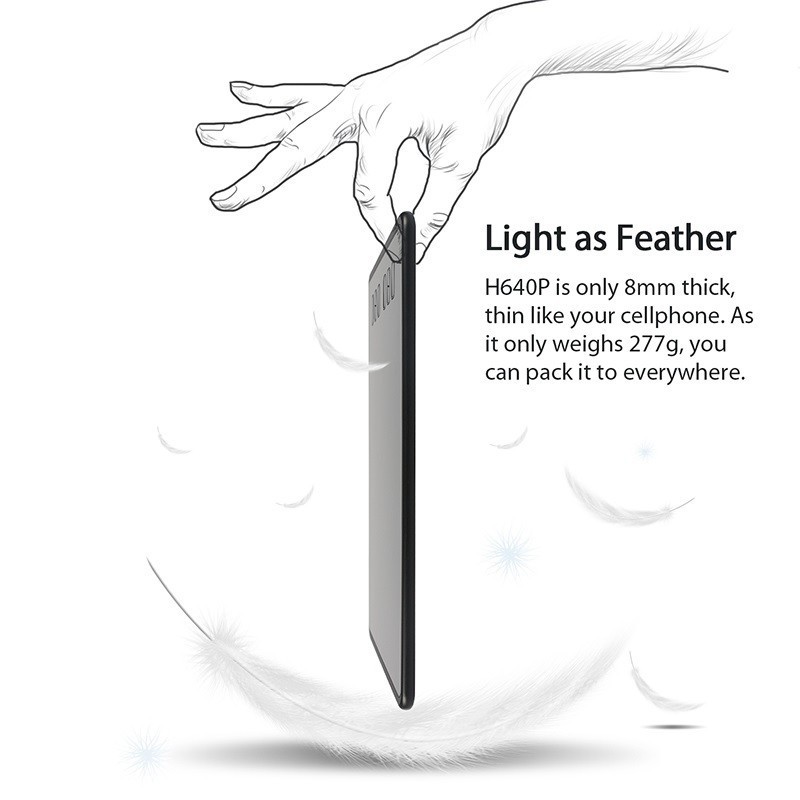 BẢNG VẼ ĐIỆN TỬ THÔNG MINH HUION INSPIROY H640P 6X4 INCH DÙNG CHO DÙNG CHO ĐIỆN THOẠI ANDROID, LAPTOP, PC