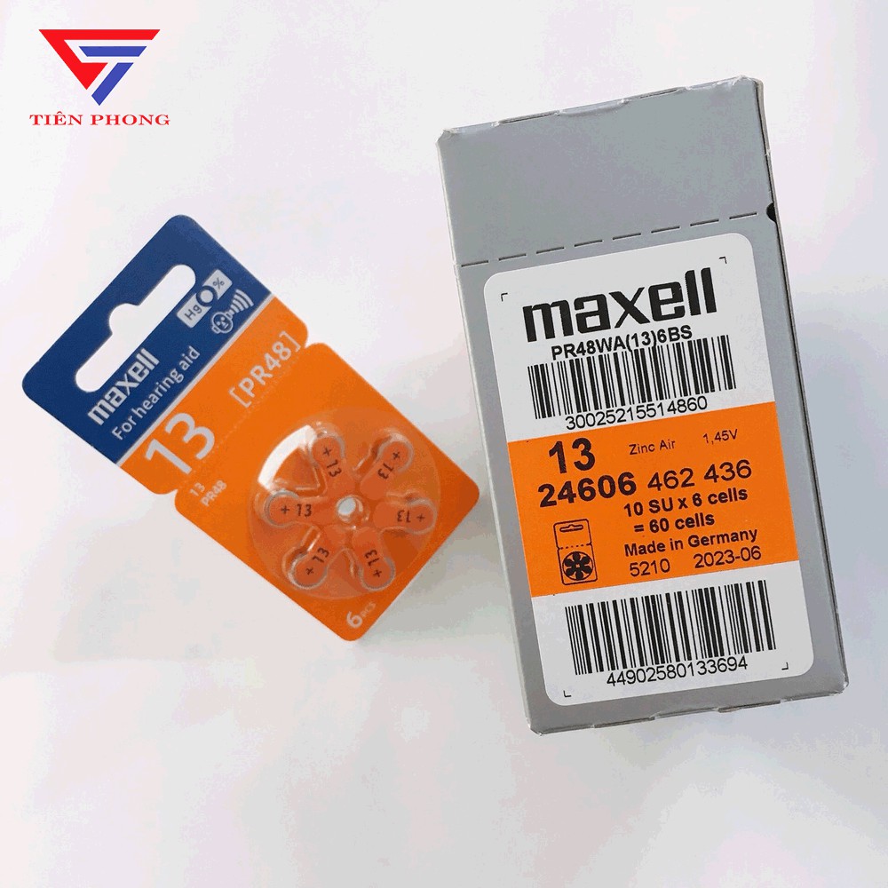 Pin Trợ Thính Maxell PR48 Chính Hãng